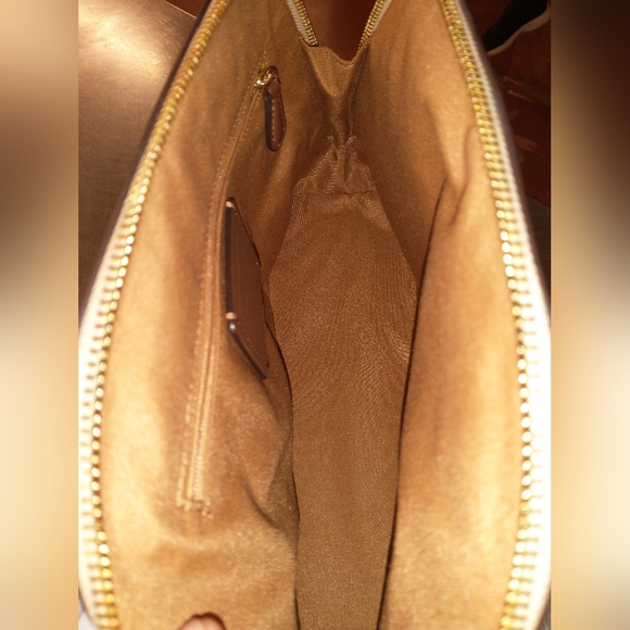 Coach Womens Katy Satchel in Crossgrain Leather (Light Khaki - Chalk) - Picture 5 of 5